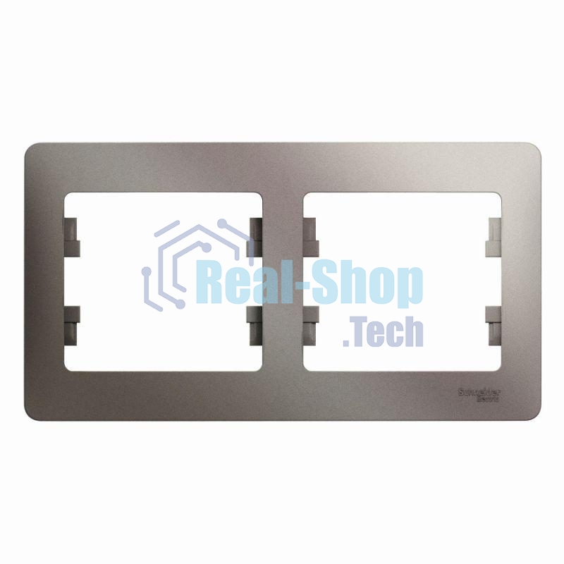 Рамка 2-м Glossa горизонт. платина SchE GSL001202