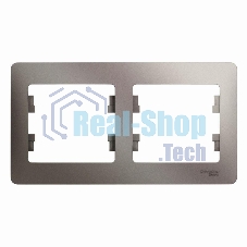 Рамка 2-м Glossa горизонт. платина SchE GSL001202