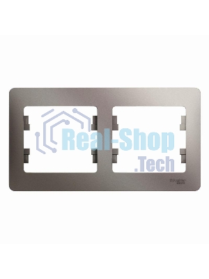 Рамка 2-м Glossa горизонт. платина SchE GSL001202