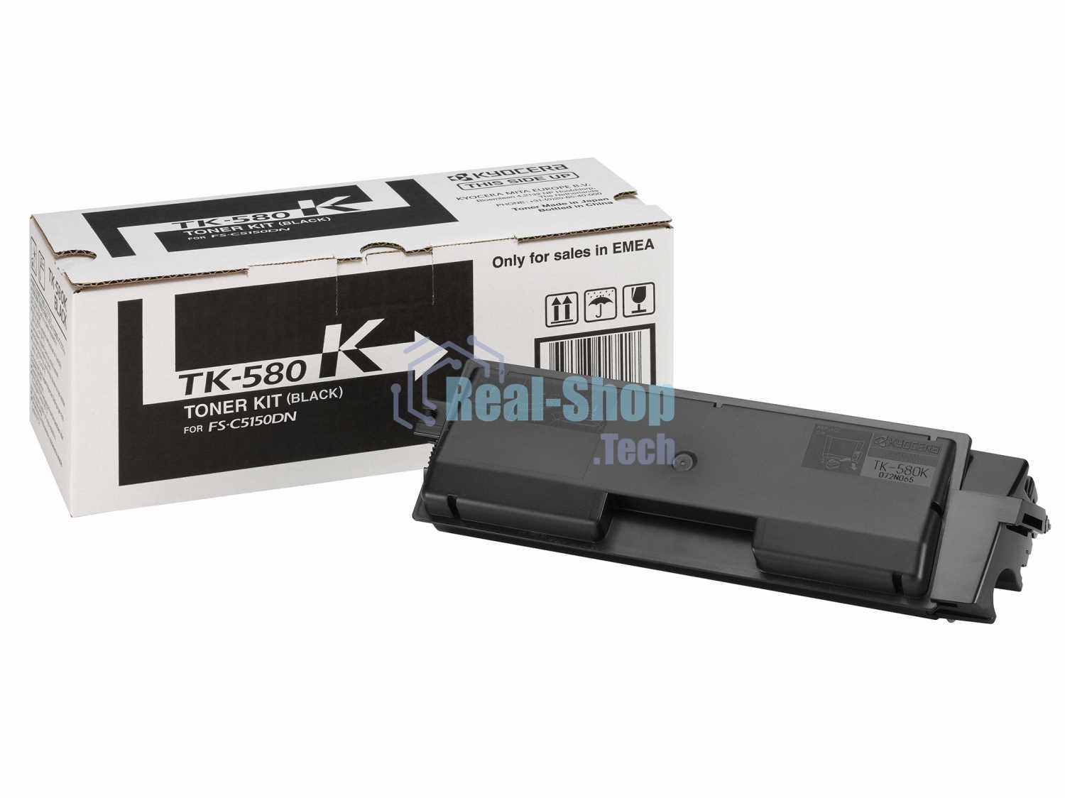 Картридж лазерный Kyocera TK-580K (1T02KT0NL0) черный для FS-C5150DN 3500 стр.