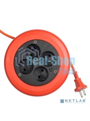 Удлинитель-рулетка EKF UBR-6-257-4-10 4x10 м без заземления ПВС 2x0,75 10А/2,3 кВт PROxima