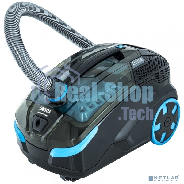 Моющий пылесос Thomas DryBOX Amfibia черный/голубой, 325/1700 Вт, уборка влажная/сухая/сбор жидкости, пылесборник контейнер 2.6 л