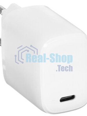 Сетевое зарядное устройство Qumo Energy light PD 20Вт, (модель 0105), USB Type-C PD, + кабель 1м. Type-C на Type-C, белый