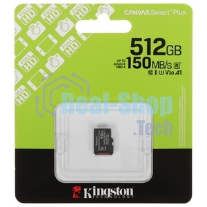 Флеш карта microSDXC 512Gb Kingston SDCS3/512GbSP Canvas Select Plus w/o adapter