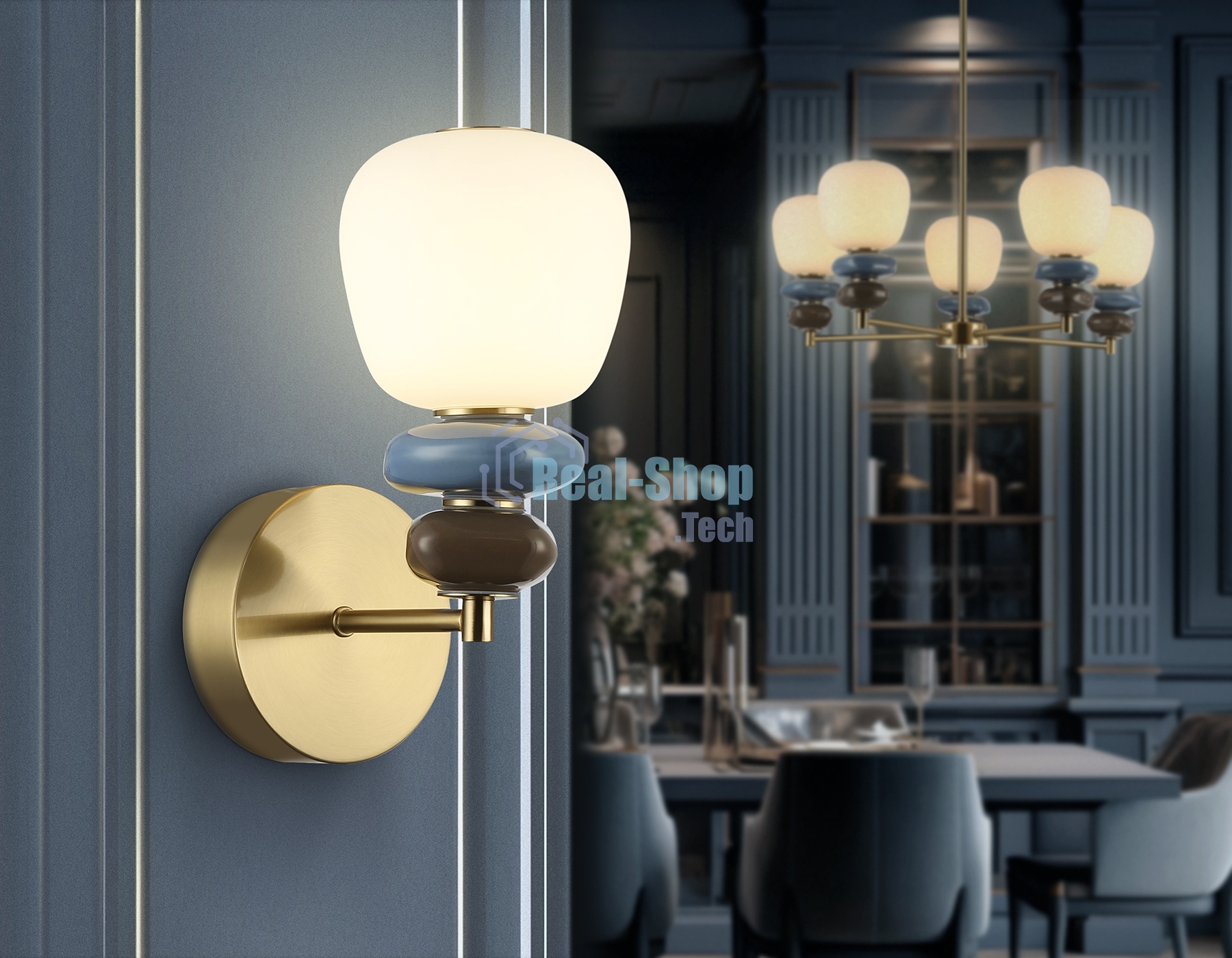 Настенный светильник Ambrella light LH53168 SB/WH бронза/белый 8W 3000K 140*225*300