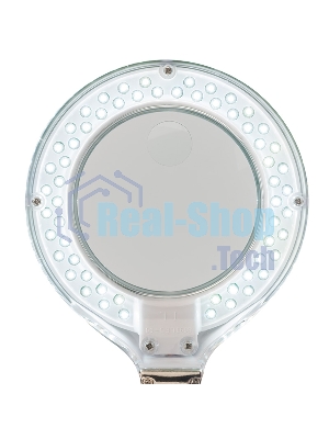 Лупа настольная 3D+12D Rexant с подсветкой 60 LED, белая