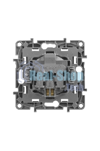 Механизм розетки 1-м СП Etika 2К+З 16А защ. шторки с заземл. винт. зажимы антрацит Legrand 672622
