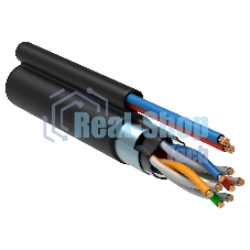 Кабель информационный ITK LC3-C5E04-379 кат.5е F/UTP общий экран 2X2X24AWG LDPE внешний 305м черный