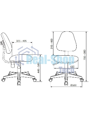 Кресло Бюрократ KD-4 оранжевый, ткань, 120 кг