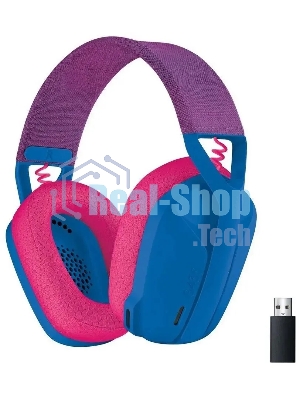 Гарнитура Logitech G435 синий/розовый, беспроводная, Bluetooth/USB, до 18 ч