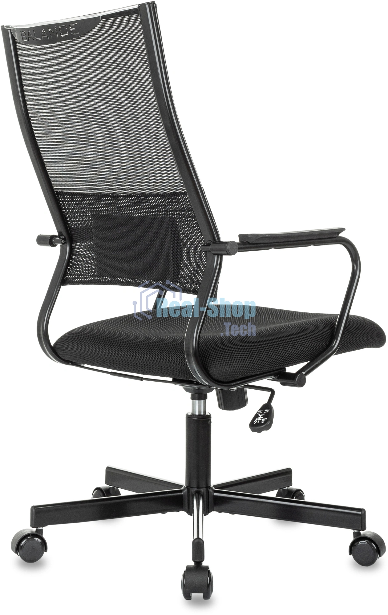 Кресло руководителя Бюрократ CH Balance черный Elastic-102 TW-11 сетка/ткань крестов. металл черный