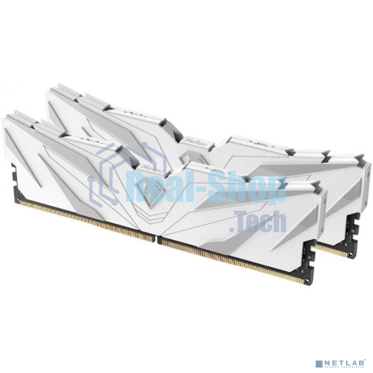 Оперативная память NETAC, DDR4, 32GB (2x16GB), 3200MHz, CL16, DIMM, с радиаторами, белый