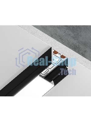 Алюминиевый профиль Ambrella light GP1650BK черный 2000*10*10