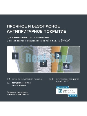 Сковорода Rondell Modesty RDA-2039 круглая 28см покрытие: Xylan Plus ручка несъемная (без крышки) зеленый
