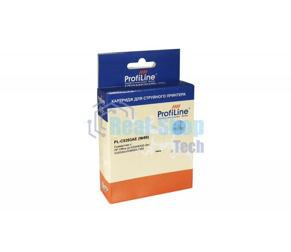 Картридж струйный ProfiLine PL-C9393AE №88 для принтеров HP Office jet HP Office jet K550/K550 dtn/K550dtwn/K5400/K5400dn/K8600/L7380/L7590 Yellow водные