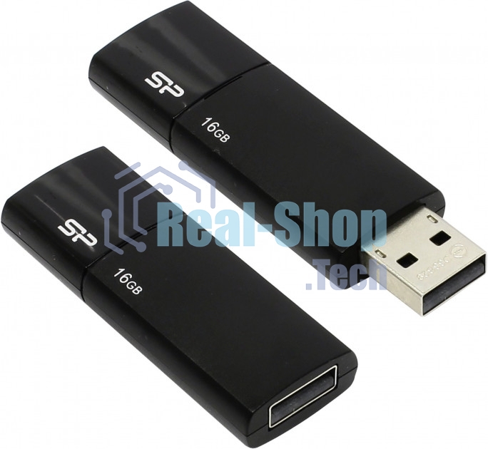Флешка USB Silicon Power USB 16Gb Ultima U05 SP016Gb,UF2U05V1K USB 2.0, черный