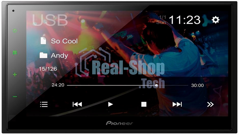Автомагнитола Pioneer DMH-A345BT, 2 DIN, 6.8