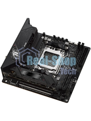 Материнская плата ASUS ROG STRIX B650E-I GAMING WIFI, AM5, AMD B650, 2xDDR5, 2xSATA, 2xM.2, 1xPCIe 5.0 x16, 1xHDMI, 1x 2.5Gb LAN, 4xUSB-A 3.2 Gen 2, 1xUSB-A 3.2 Gen 1, 1xUSB-C 3.2 Gen 2x2, 3x3.5 мм, 7.1, Mini-ITX