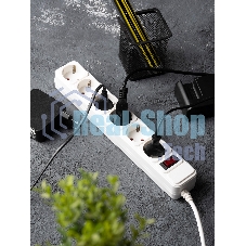 Сетевой фильтр EKF UFP10-375-6-03 6x3 м 10А/2,2 кВт с выкл. c/з ПВС 3х0,75 Блокбастер EKF PROxima