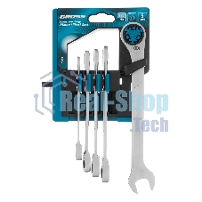 Набор ключей комбинированных трещоточных Gross СRV, 5 шт. 8- 17 мм