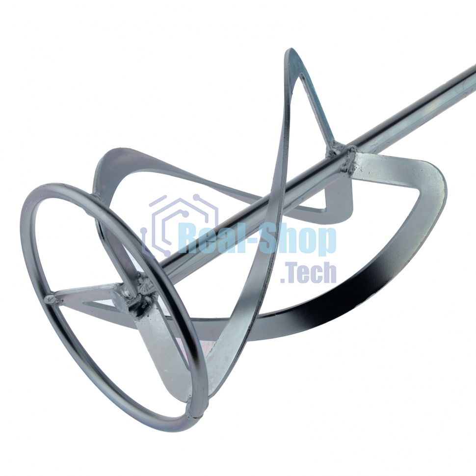 Насадка для миксера Сибртех, для легких растворов,140 х 590 мм, оцинкованная,хвостовик резьба М14