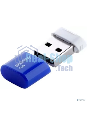 Флешка USB SmartBuy LARA Blue (SB4 GbLara-B), 4Gb, USB 2.0, R/W 15/5, синий/белый