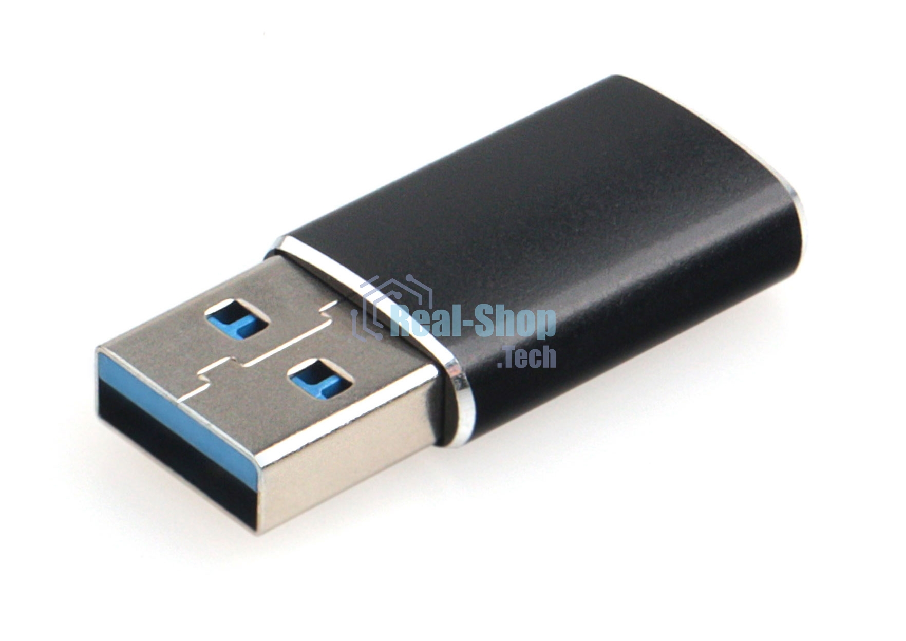 Переходник USB3.1 Cablexpert A-USB3.1-AMCF, AM/Type-C(F), 5 Гбит/с, QC3.0, метал.корпус, Pro, черный, пакет
