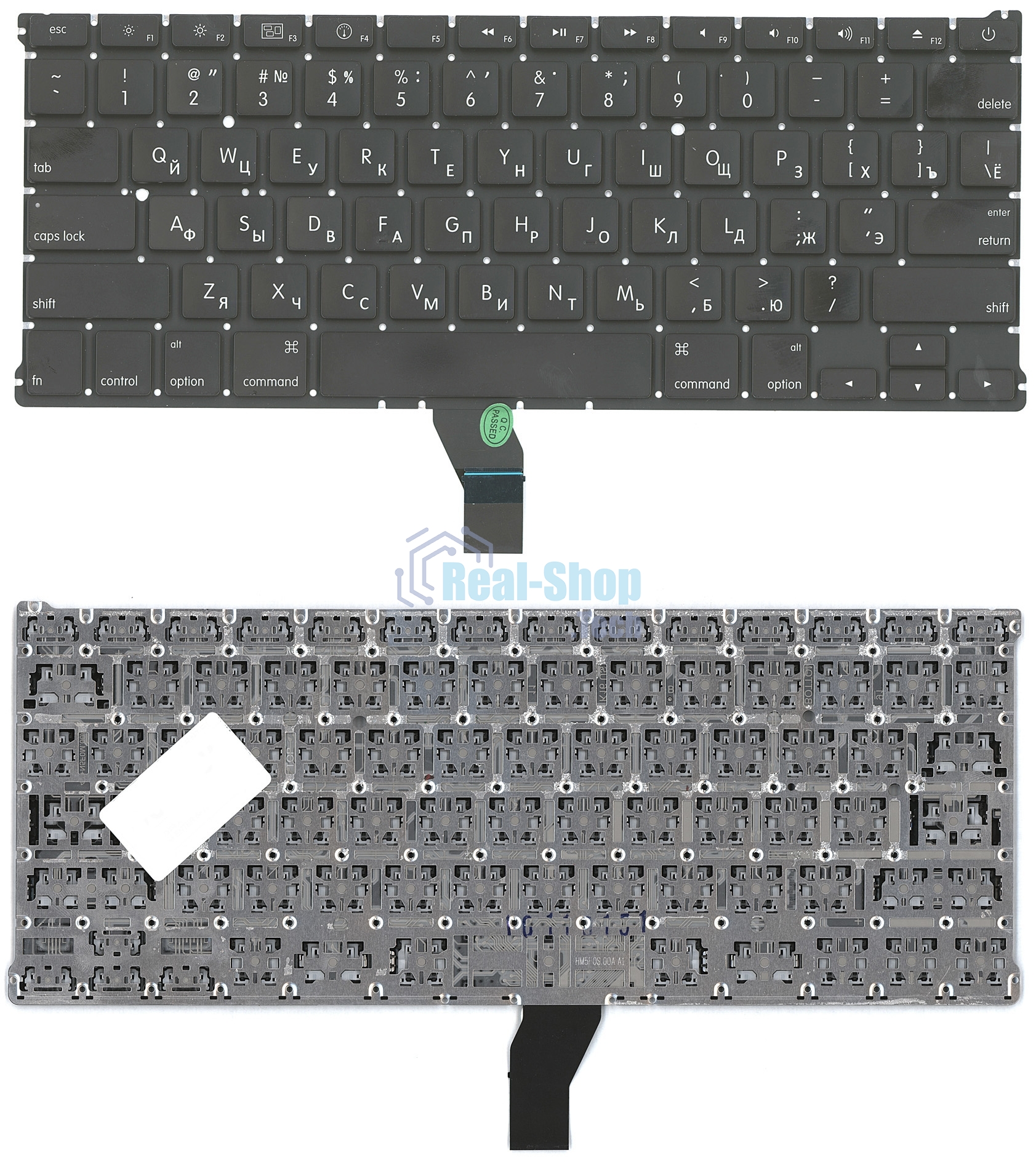 Клавиатура для ноутбука MacBook A1369 плоский ENTER без подсветки 2010+