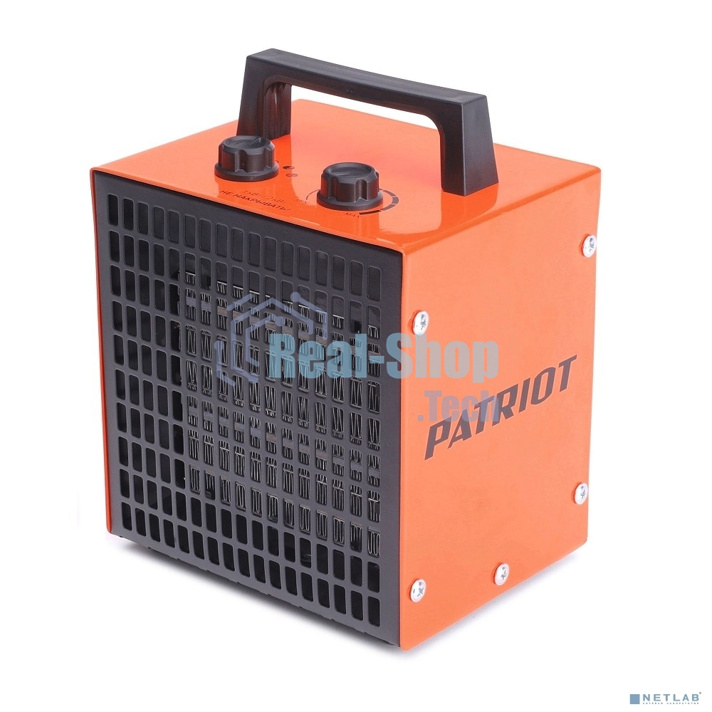 Тепловентилятор электрический Patriot PT Q 3S, оранжевый/черный, 2000 Вт, 25 м2, термостат