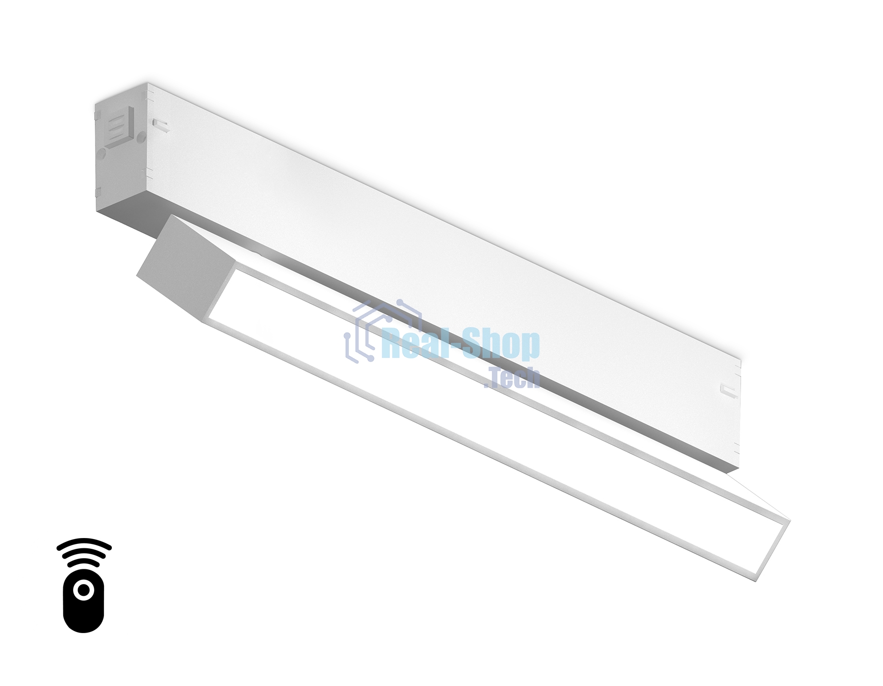 Управляемый светодиодный светильник для шинопровода Magnetic Ambrella light GL1331 WH белый IP20 18W 3000K-6400K 220V 120° 342*25*112 (Без ПДУ)