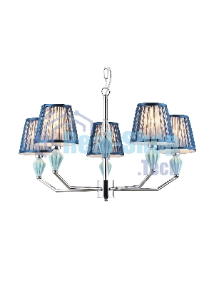 Люстра Ambrella light LH75061/5 CH/DB хром/темно синий E14/5 max 40W D690*810