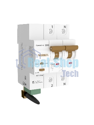 Умный автоматический выключатель Werkel 2 P 63 A C 6 kA W1002P6301