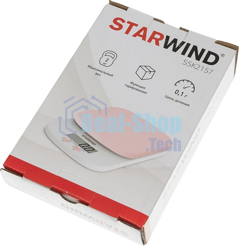 Весы кухонные Starwind SSK2157 макс.вес:2кг розовый