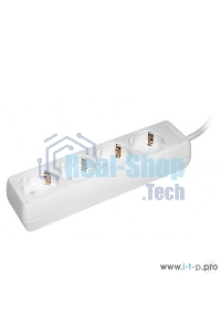 Удлинитель 4х5 м с заземл. 16А IP20 У04 2P+PE ИЭК WYP10-16-04-05-Z-N