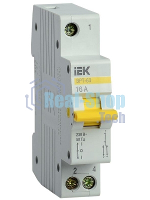 Выключатель-разъединитель трехпозиционный 1п ВРТ-63 16А ИЭК MPR10-1-016