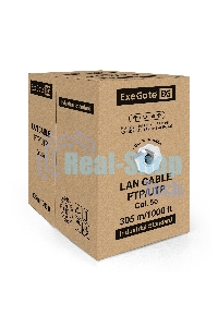 Кабель ExeGate EX289281RUS UTP4-C5e-CU-S25-IN-LSZH-GR-305 UTP 4 пары кат.5e медь, 25AWG, LSZH, бухта 305м, серый