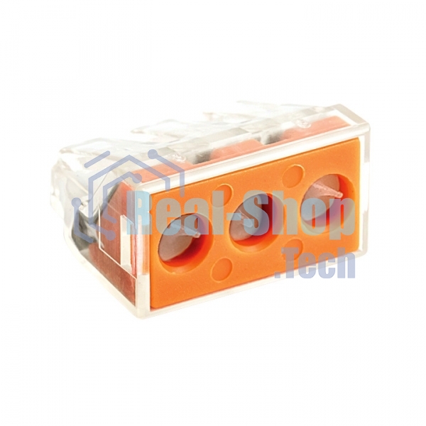 Клемма строительно-монтажная СМК 773-173 3-проводная 2.5-6.0кв.мм с пастой (уп.50шт) PROxima EKF plc-smk-773-173