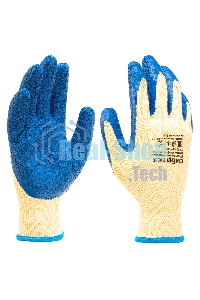 Перчатки трикотажные Сибртех полиэфирные, латексное рельефное покрытие, размер 8
