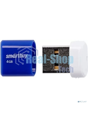 Флешка USB SmartBuy LARA Blue (SB4 GbLara-B), 4Gb, USB 2.0, R/W 15/5, синий/белый