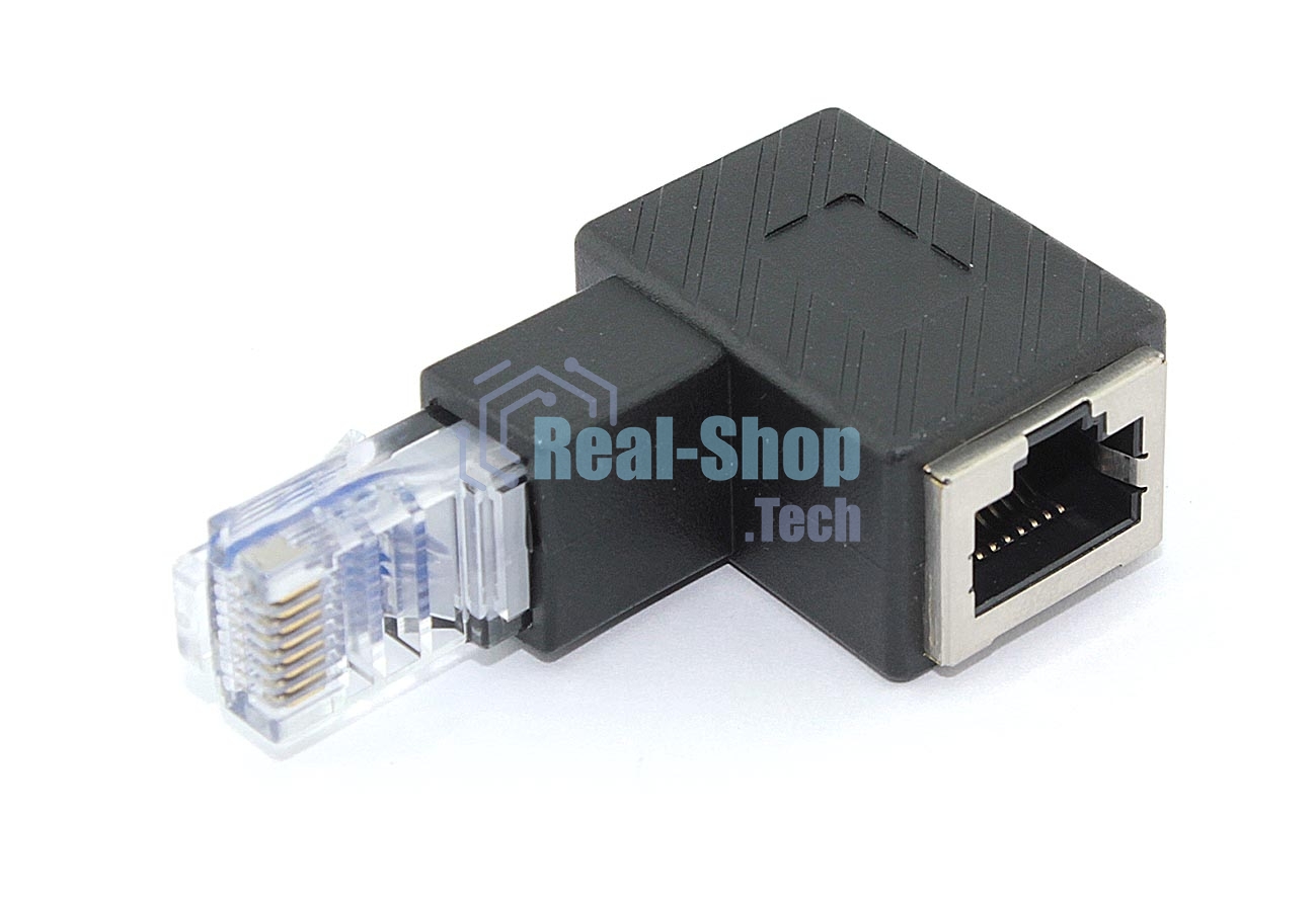 Удлинитель сетевого кабеля мама-папа угловой вниз