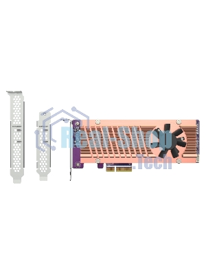 Плата расширения QNAP QM2-2P-344A 2 x M.2 22110 or 2280 PCIe (Gen3 x4) NVMe SSD slots, Low-profile flat and Full-height brackets included.