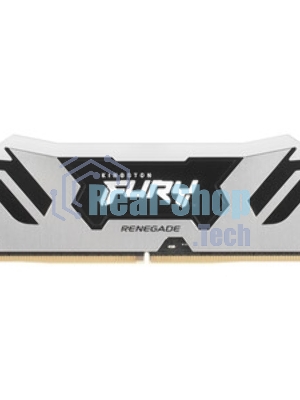 Оперативная память Kingston Fury Renegade, DDR5, 16Gb (1x16Gb), 6400MHz, CL32, DIMM, с радиатором, RGB, серебристый/черный