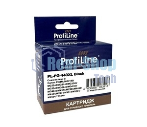 Картридж струйный ProfiLine PL-PG-440XL для принтеров Canon PIXMA MG2140/MG2240/MG3140/MG3240/MG3540/MG3640/MG4140/MG4240/MX374/MX394/MX434/MX454/MX474/MX514/MX524/MX534 с чернилами Black