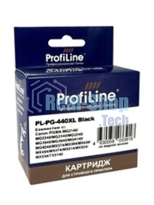 Картридж струйный ProfiLine PL-PG-440XL для принтеров Canon PIXMA MG2140/MG2240/MG3140/MG3240/MG3540/MG3640/MG4140/MG4240/MX374/MX394/MX434/MX454/MX474/MX514/MX524/MX534 с чернилами Black