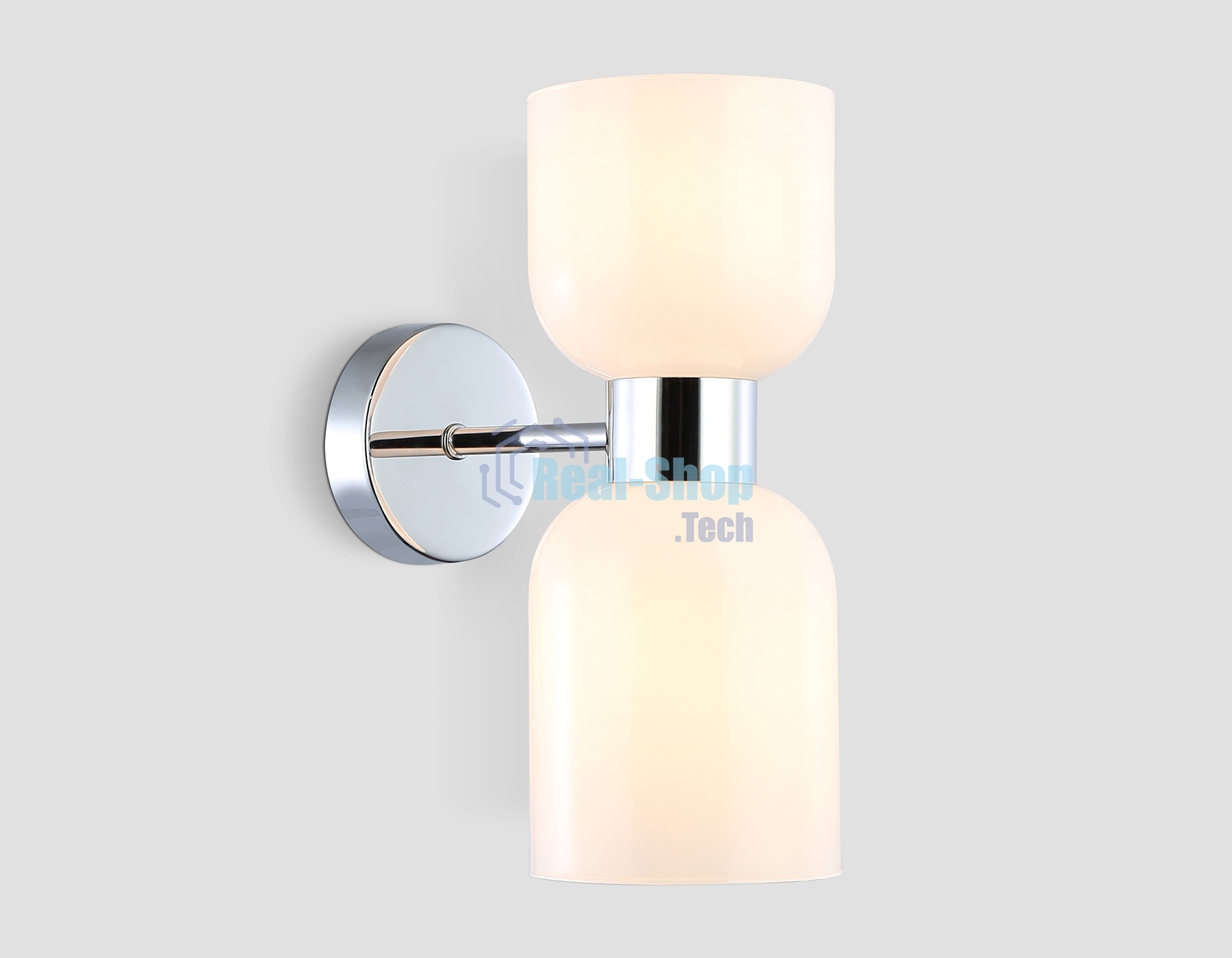 Настенный светильник Ambrella light LH56087/2 СH/FR хром/белый матовый E14*2 max 40W 215*120*300