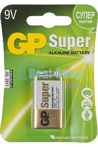 Алкалиновая батарейка GP Super Alkaline G-Tech 9V Крона - 1 шт. на блистере (1 шт.)