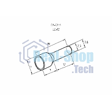 Наконечник штыревой втулочный изолированный Rexant F-12 мм 2.5 мм² (НШВи 2.5-12) синий