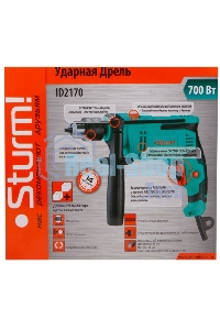 Дрель ударная Sturm ID2170 700Вт 0-2800об/мин 0-44800уд/мин регул обор патрон 13мм