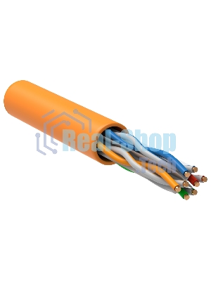 Кабель информационный ITK LC1-C604-127 кат.6 U/UTP не экранированный 4X2X23AWG LSZH внутренний 305м оранжевый
