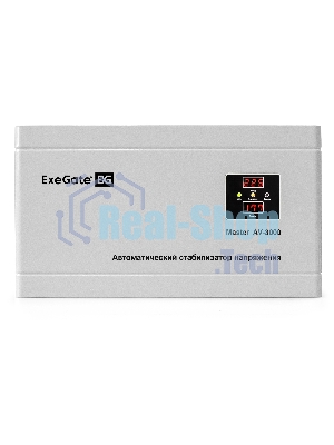 Стабилизатор напряжения ExeGate Master AV-3000 (3000ВА, 140-260В, цифр. индикация вход/вых. напряжения, 220В±8%, КПД 98%, 5 уровней защиты, задержка, метал.корпус, клем.колодка, RTL)